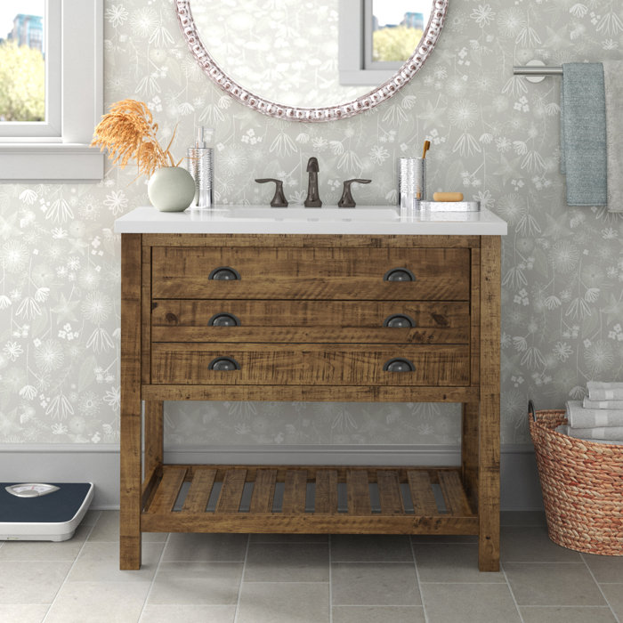 Three Posts™ Grigg 37'' Freestanding Single Bathroom Vanity with